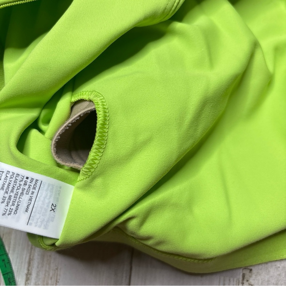(Sold)Old Navy Active Powersoft Long Line Sports Bra Top Plus Size 2X Neon Green - Picture 8 of 15